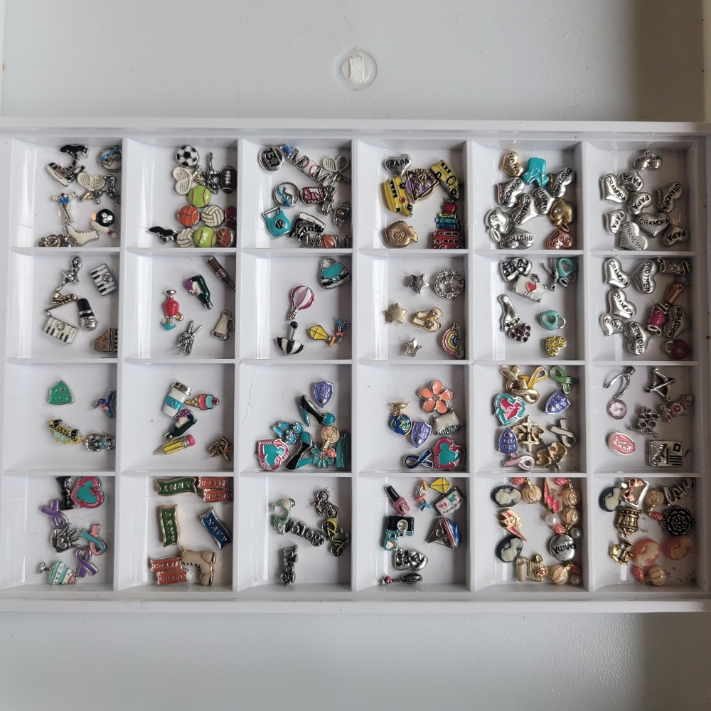 Authentic ORIGAMI OWL CHARMS- Mostly Retired! Over 180 Pieces!!!
